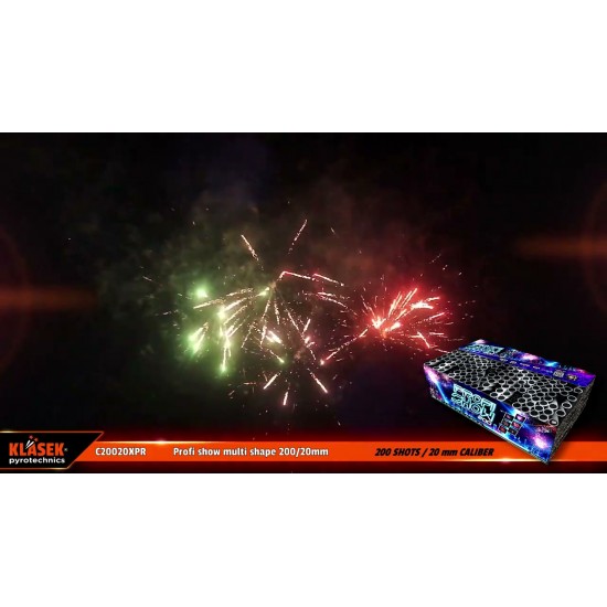 Πυροτεχνήματα 200 βολών Profi Show Multi Shape